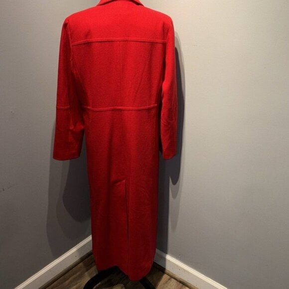 Harve Bernard Red Wool Blend Pea Coat Sz10P Career Old Money Preppy - Picture 4 of 13